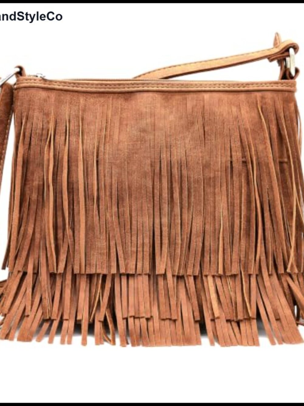 Western Fringe Crossbody Purse for Women with Adjustable Strap Vegan Leather